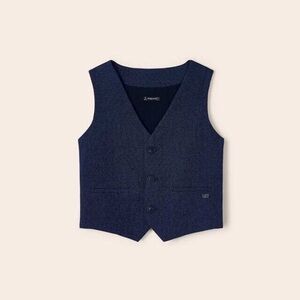 Size 2 Toddler Mayoral Boys Navy Blue Textured Vest